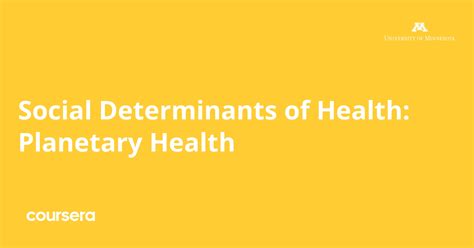 Social Determinants Of Health Planetary Health Coursera