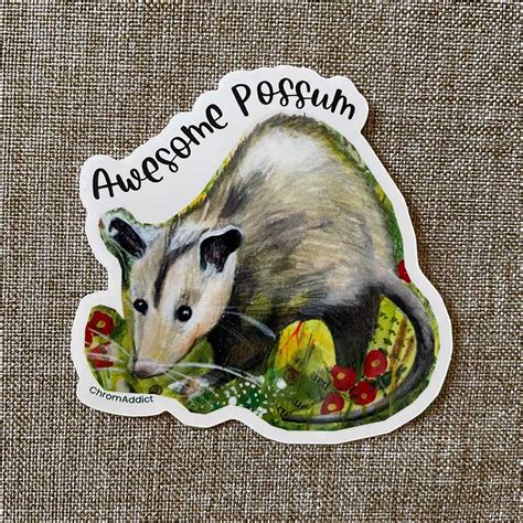 Sticker Awesome Possum Chromaddict