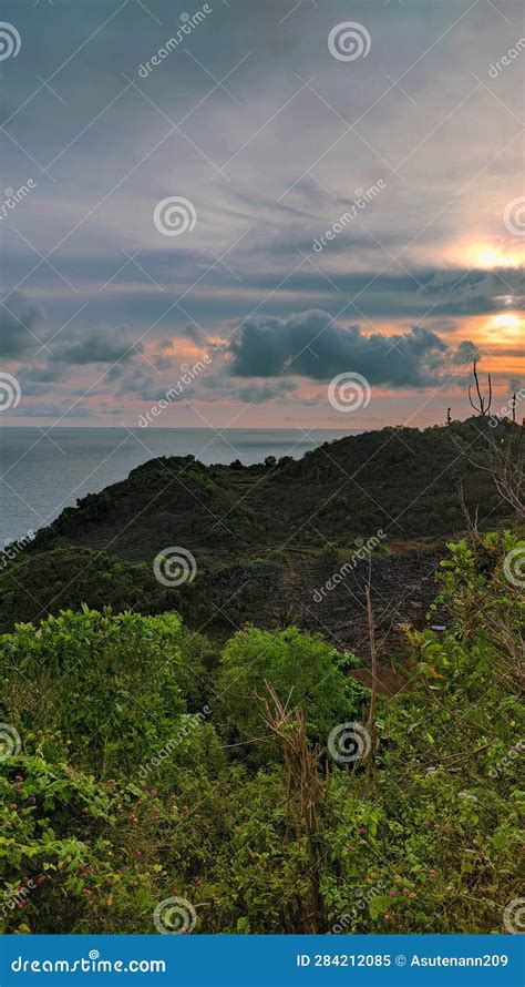 Sunset on the Cliffs by the Beach Stock Image - Image of sunset, good ...