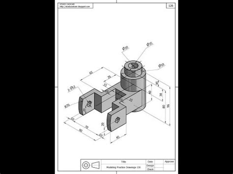 PROYECTO FINAL DE AUTOCAD PIEZA MECANICA 3D YouTube