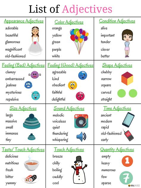 Adjectives For Objects