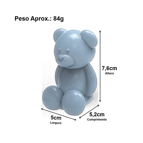 Forma De Silicone Urso Vela Ursinho