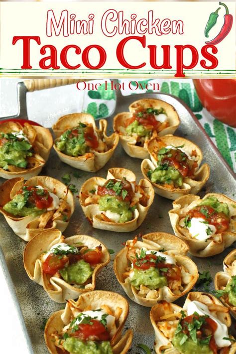 Mini Chicken Taco Cups Recipe Taco Cups Mini Chicken Tacos Recipes