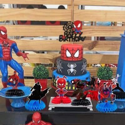 Ideas para centro de mesa hombre araña 5 años