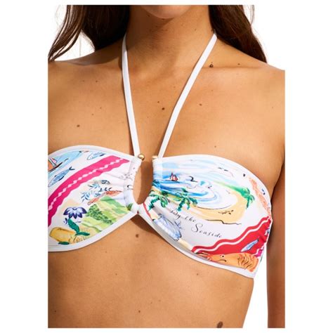 Seafolly Wish You Were Here Ring Front Bandeau Bikini Top Women S Buy Online Bergfreunde Eu