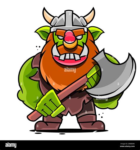 Un Orc Craché Au Combat Crasseux Avec Une Tête Bandée De Nombreuses Cicatrices Sur Son Visage