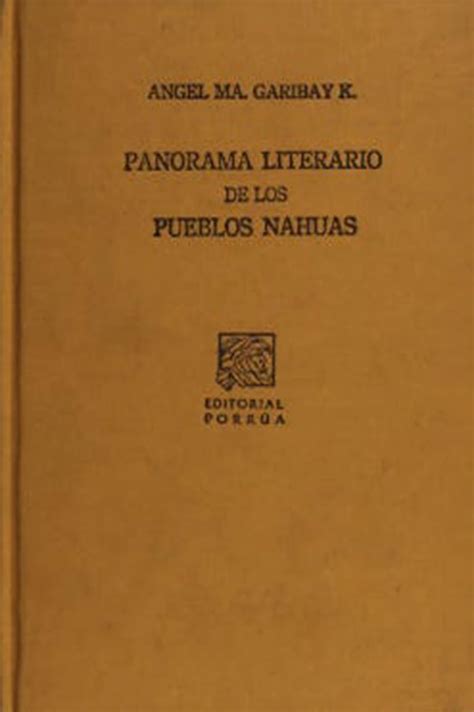 Panorama Literario De Los Pueblos Nahuas Portada Puede Variar Angel