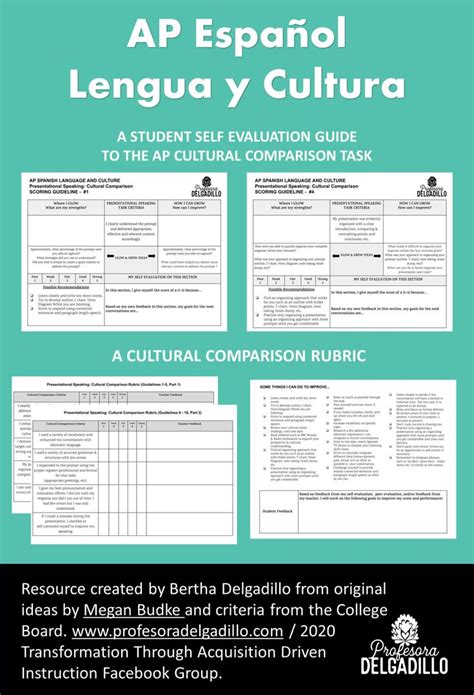 AP Cultural Comparison Tools Glow And Grow Self Evaluation Tool For