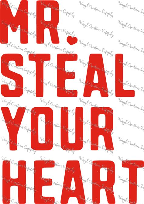 Mr Steal Your Heart Vinyl Creation Supply