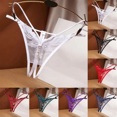 Sexy Lingerie Mature Femmes Dentelle Transparent Culotte Entrejambe