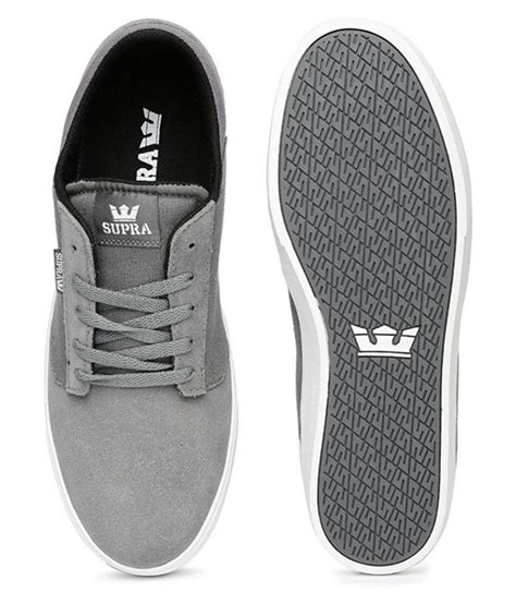 Supra Sneakers Gray Casual Shoes - Buy Supra Sneakers Gray Casual Shoes Online at Best Prices in ...