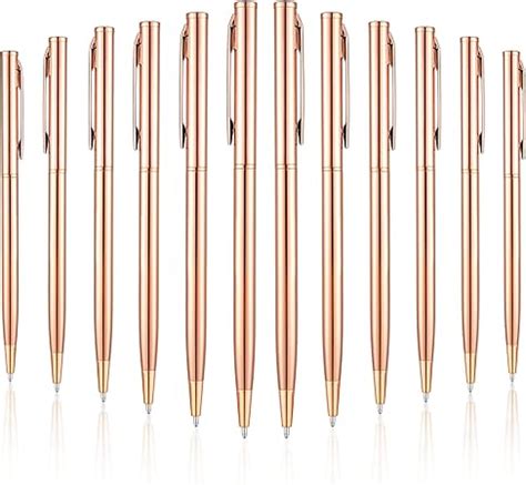 Amazon Zonon Pieces Slim Metallic Retractable Ballpoint Pens