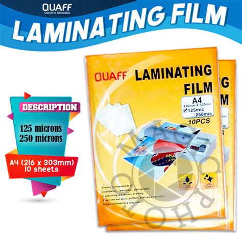 Magic Photo Sheets Quaff Laminating Film Micron And Micron