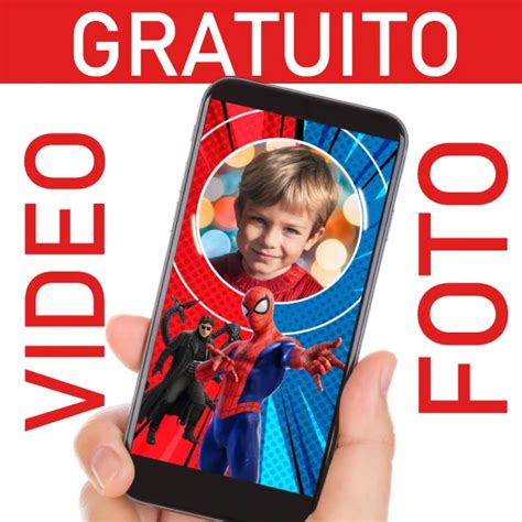 Gratuito Invito Video Spider Man Uomo Ragno Modificabile Whatsapp