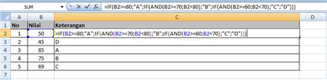 Rumus IF excel lengkap (2 kondisi,3 kondisi, 4 kondisi dan If bersarang beserta contohnya ...