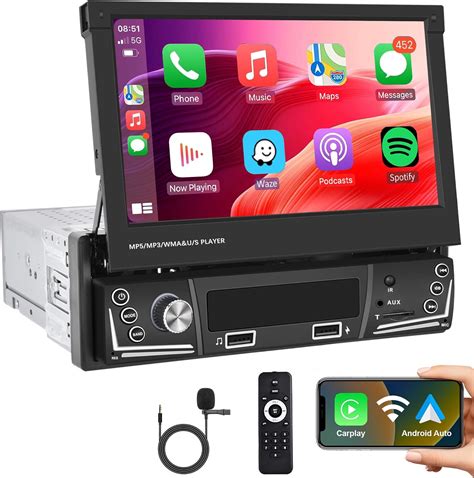 Autoradio 1 Din Mit Wireless Apple Carplay Android Auto Bluetooth