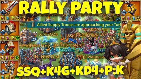 Lords Mobile RALLY PARTY SSQ K4G KD4 P K THIS RALLY TRAP CAPPED US