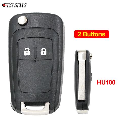 Button Folding Flip Remote Key Shell Case Car Key Housing Hu Uncut