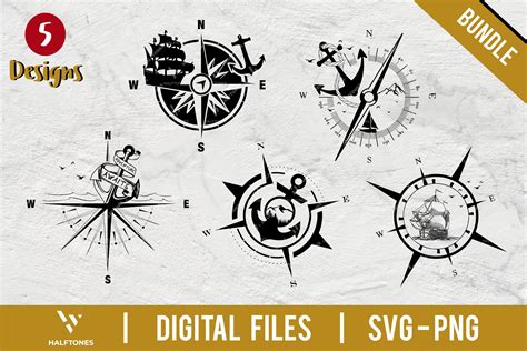 Compass Rose Svg Nautical Compass Svg Compass Svg Cut Table Design Svg Dxf Png Use With