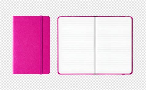 Premium PSD | Pink closed and open lined notebooks isolated on ...