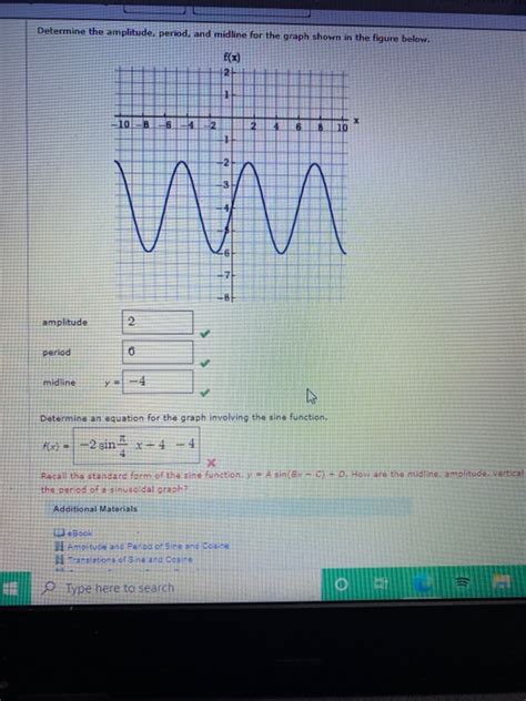 Solved Determine The Amplitude Period And Midline For The Chegg