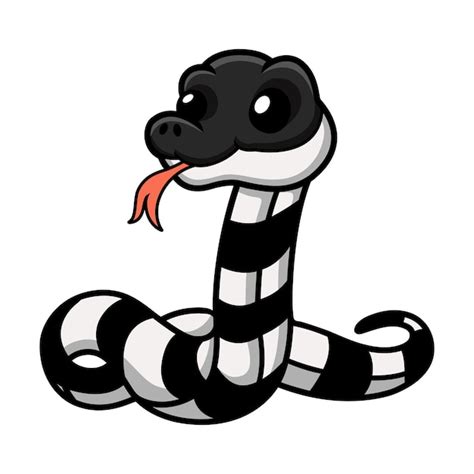 Premium Vector | Cute banded krait snake cartoon