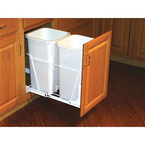 Shop Rev A Shelf 27 Quart Plastic Pull Out Trash Can At