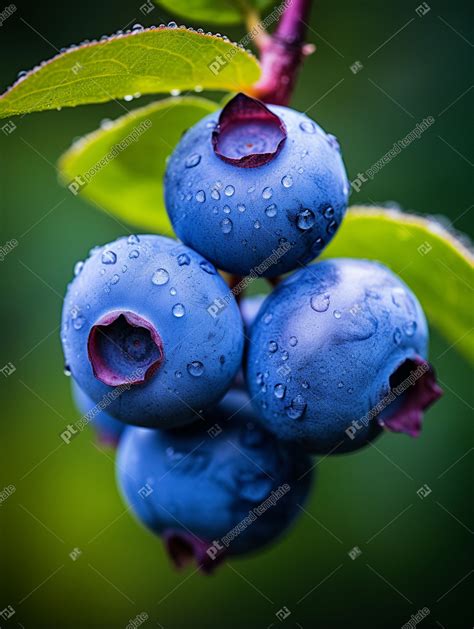 Vibrant Macro Capture Of A Blueberry Revealing Texture And Color