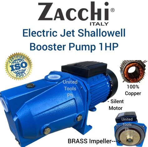 Zacchi Electric Jet Shallowell Booster Pump Hp Pure Copper Motor Heavy