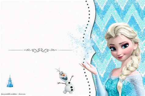 Instant Download Printable Disney Elsa Invites Self Edit Text Editable