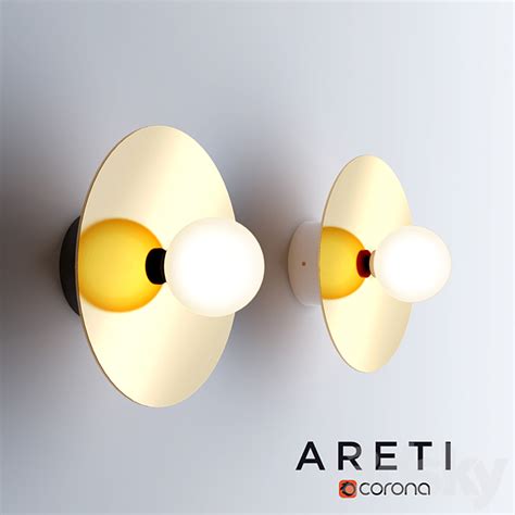 ARETI Disk And Sphere Wall Lamp Wall Light 3D Model