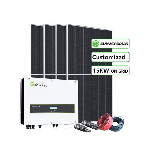 15kw On Grid Solar System With Growatt Inverter Easy Install China Grid Tied And On Grid