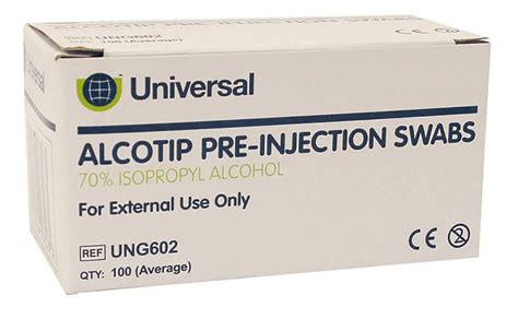 Universal Alcotip Pre Injection Swabs 70 Alcohol Wipes Ukmedi