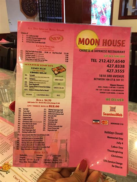 Menu At Moon House Restaurant New York City 3rd Ave