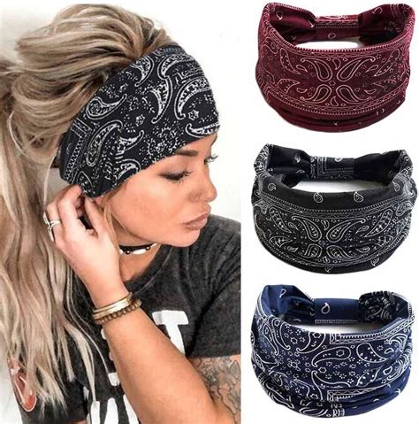 Cakure Boho Wide Headbands Knotted Turban African Yoga