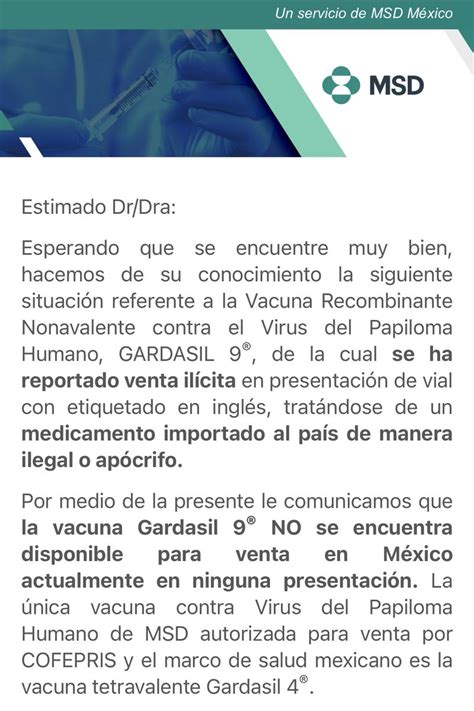 Xavier Tello On Twitter Importante Comunicado De Merck Sobre La