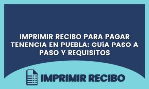 Imprimir Recibo Para Pagar Tenencia En Puebla Gu A Paso A Paso Y