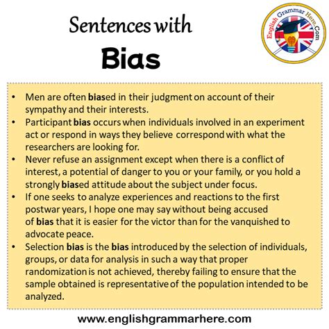 Sentences With Bias Bias In A Sentence In English Sentences For Bias