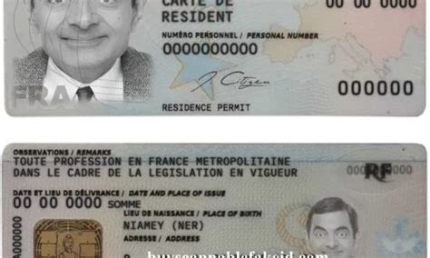 France New Fake Residence Permit Card Buy Fake Id Best Fake