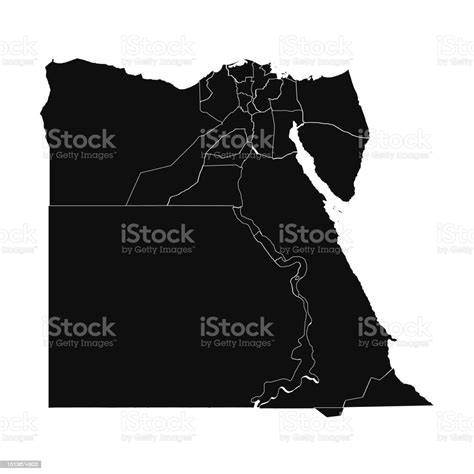 Abstract Egypt Silhouette Detailed Map Stock Illustration Download