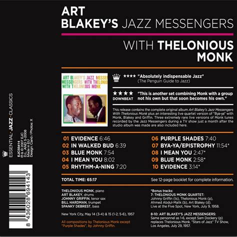 Jazz Messengers With Thelonious Monk Jazz Messengers