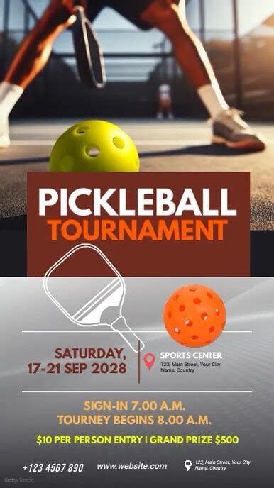 Pickleball Tournament Flyer Template Postermywall