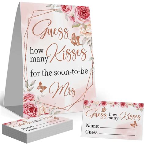 Buy Bridal Shower Game SignGuess How Many Kisses Bridal Shower Game