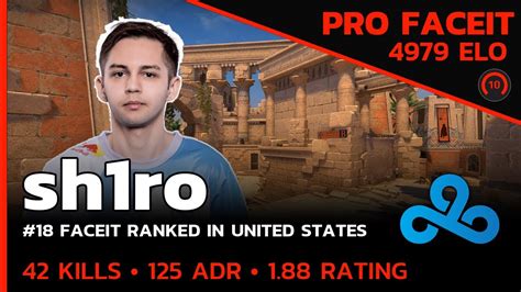 Sh1ro Cloud9 DOMINATES ANUBIS With 42 KILLS ANUBIS FACEIT LVL 10