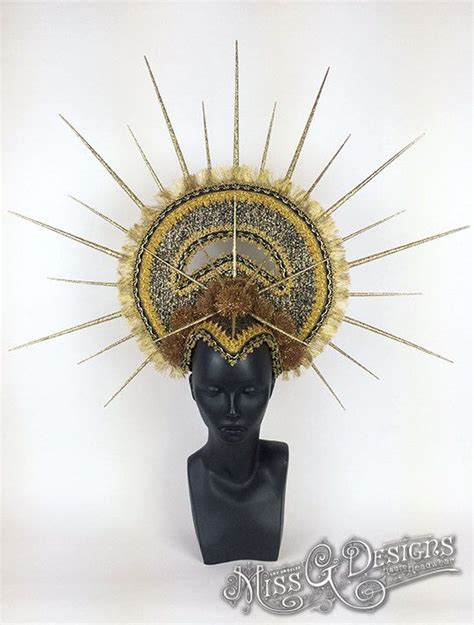 Gold Spike Crown Headdress Etsy Headdress Head Crown Crown