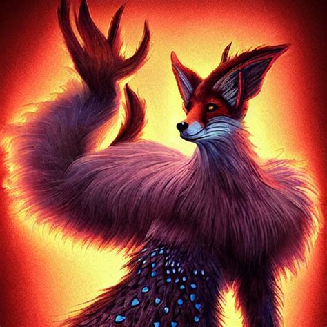 Prompthunt Realistic Bipedal Fox Character Long Fluffy Fur Full