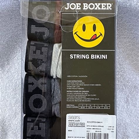 Joe Boxer Underwear Socks Mens 4pack Joe Boxer String Bikini