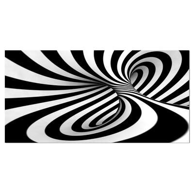 Designart - Spiral Black n White - Abstract Canvas Art Print | Michaels