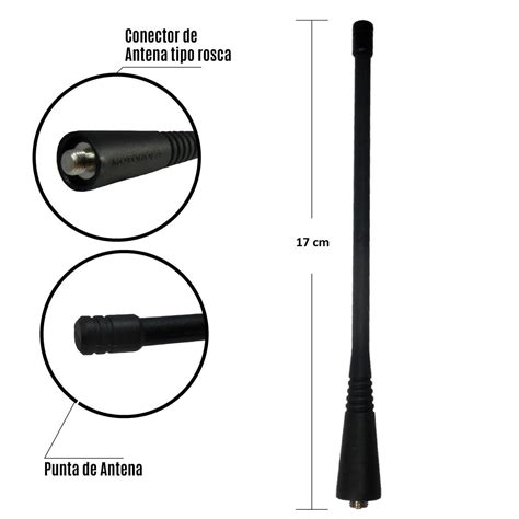 Antena Motorola para radio DEP450 UHF tipo látigo PMAE4016A Telser de