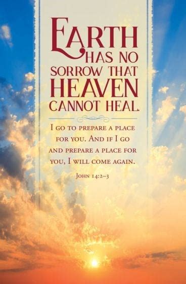 Bulletin Earth Has No Sorrow That Heaven Cannot Heal John Kjv